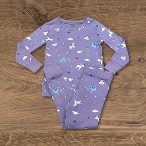 4/$20 Old Navy Girls Purple Unicorns Pajama Set – Size 3T